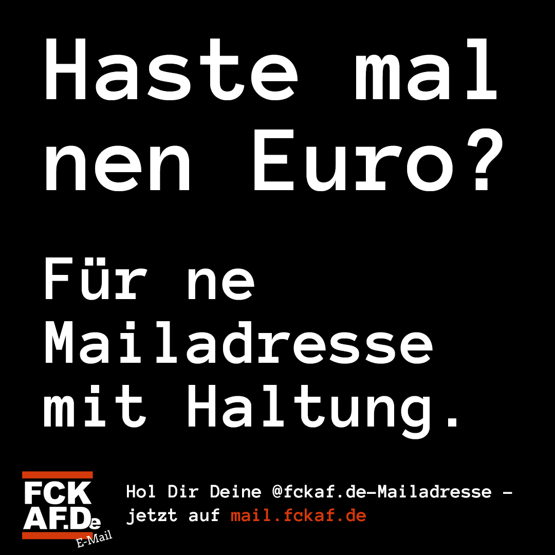 Warum @fckaf.de nicht „kostenlos“ ist